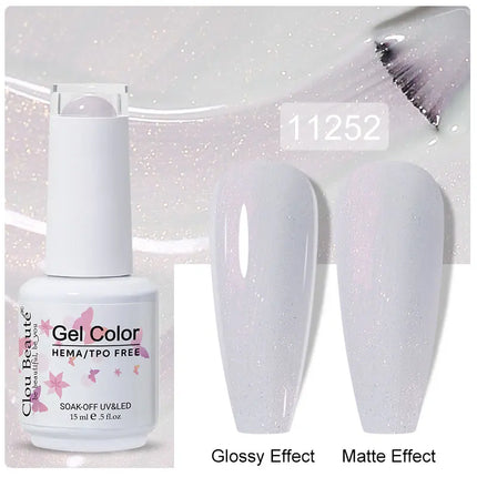 Clou Beaute 15ml Nail Gel Polish Vernis Semi Permanent UV LED Lamp Lakiery Hybrydowe Hema Free Red Nail Art Gel Lacquer Gel
