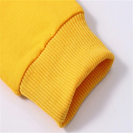 Yellow Children's hoodie SpongeBob Square Pants 3-12 years kids girls boy clothing tops+pants set leisure outerwear sweatshirt