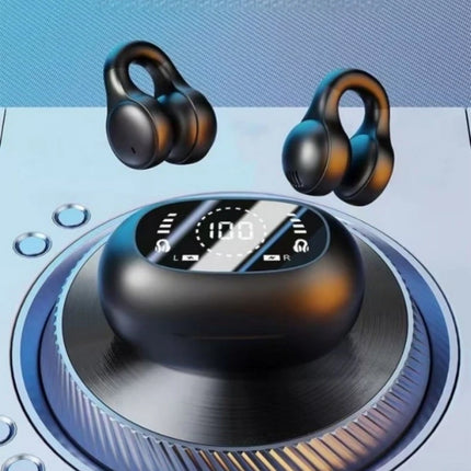Wireless Bluetooth Earphones Ear-clip LED Power Display Headset Sport Earbuds For Xiaomi HD Sound Game Headphones With Mic