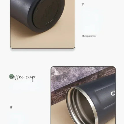 380/510ML Travel Stainless Steel Coffee Cup Thermal Mug Leak-Proof Thermos Bottle Tea Coffee Mug Vacuum Flask Insulated Cups Hot