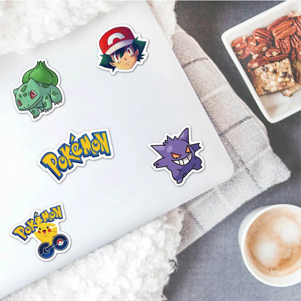 10/30/50pcs Kawaii Cartoon Pokemon Pikachu Stickers Japanese Anime Decals DIY Guitar Laptop Luggage Cute Manga Graffiti Sticker