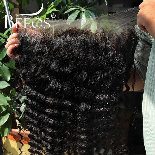 Ultra Fitted Skinlike 13x6 Real HD Lace Frontal Only Deep Wave Pre Plucked Human Hair HD Transaprent Lace Remy Hair Melt Skins
