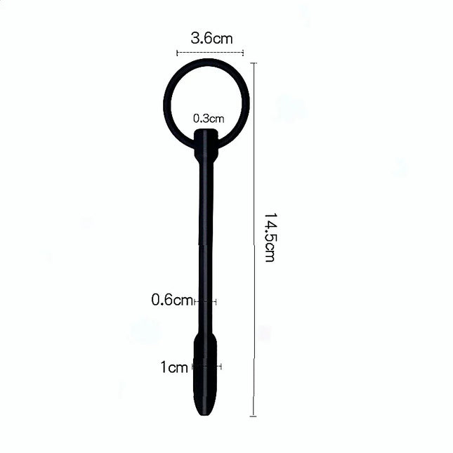 Hollow Silicone Urethral Plug Sound for Prostate Massage and Urethral Dilation as Men's Masturbator with Urethral Stimulator