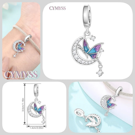 S925 Sterling Silver Charm Bead Angel Prayer Travel Memorial Pendant Fine Birthday Gift Fit Bangle Bracelet Necklace DIY Jewelry