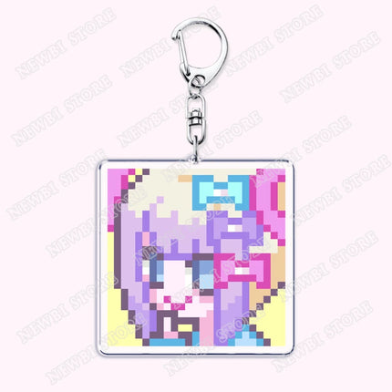 Video Game Ame Chan Keychains for Women Accessories Needy Streamer Emoji Cat Overload Girl Overdose Keyring Fans Friends Gifts