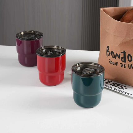 304 Stainless Steel Vacuum Tumbler, Portable Travel Mug for Hot & Cold Beverages - 255ml Travel, Coffee, Party Cup in 16 Colors