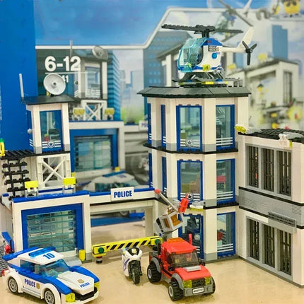 City Series General Bureau of Police Police Car Helicopter Creative Building Blocks Children's puzzle Toys For Kids Gifts 60141