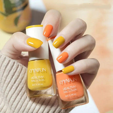 Glossy 8ml Nail Polish No-bake False Nail Nail Art Manicure Quick Dry Tearable Nail Art Oily Mood Nail Polish Woman