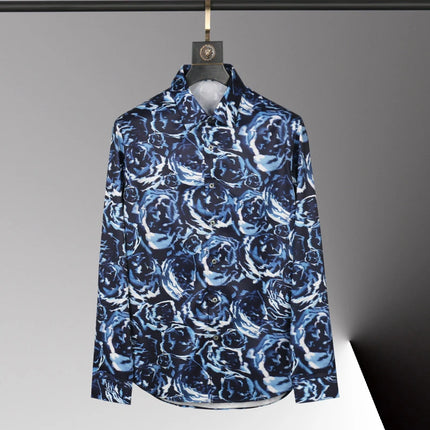 Men's shirt 3D printed geometric pattern men's shirt long-sleeved lapel casual top outdoor shopping shirt large size xs-6xl