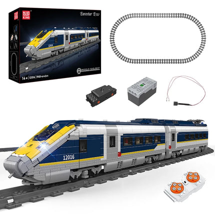 Mould King 12016 Technical Train Toys The RC Eurostar E320 Building Block Assembly Locomotive Brick Set Kids Christmas Gift