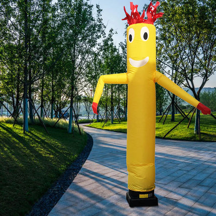 Air Inflatable Dancing Man, Inflatable Dancing Doll, Wacky Waving 10ft/3m Yellow, Inflatable Tube Guy, Strong Grid Cloth Construction, Easy Assemble, Clean with Damp Towel, Long Lasting, Scratch Resistant, for Advertising, Ou