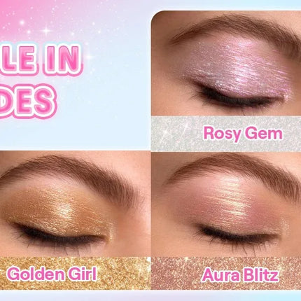 Jelly Eyeshadow Highlight Stick, Glitter Shimmer Long-Lasting High Pigment, Valentine's Day Party Beach Travel Holiday