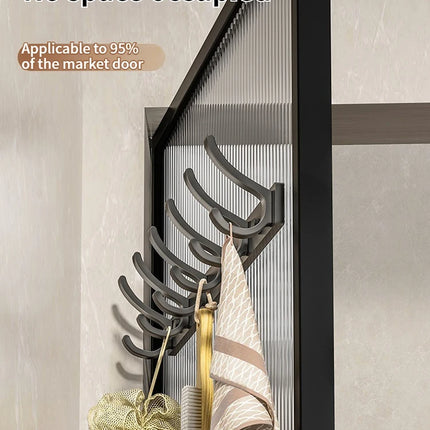no drill Door Behind Hook Storage Wall Hanging Clothes Hanger Coat Hook Punch-free Bathroom Hanger Bedroom Organizer Storage Kit