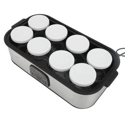 1.4L Electric Yogurt Maker Adjustable Temperature Time Yogurt Maker Machine with 8pcs Yogurt Jars for Milkshake Jam Ice Cream Pu