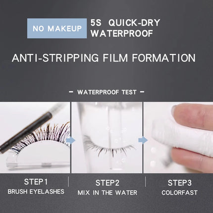 MACKANDY New Steel Pipe Black Technology Mascara Upgrade Non-Clumping Smudge-Proof Long Lasting No-Flake Waterproof Mascaras