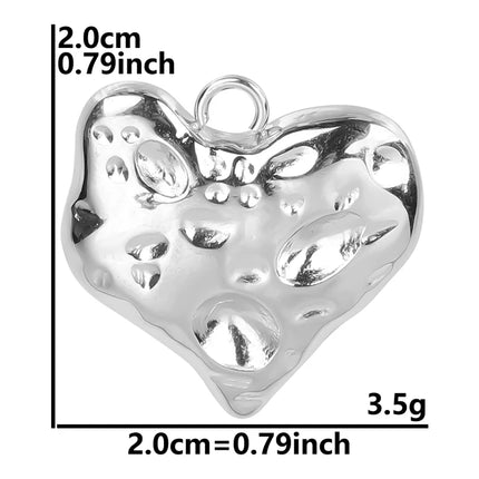 Elegant Love Breloques Stainless Steel Pendants For Jewelry Making Bulk Heart Charm Pendant 5pcs/Lot Materials To Make Bracelets