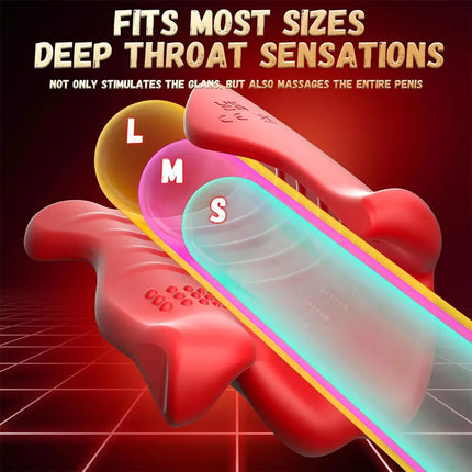 Male Masturbator Deep Throat Mouth Blowjob Vibrator Penis Pump 360° Wrapped 9 Frequency Vibration APP Control Sex Toys for Men