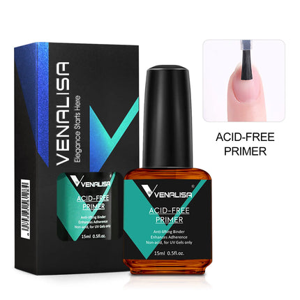 Venalisa 15ml Nail Prep Dehydrator Fast Air Dry Acid-Free Primer Bond Anti-off Prevention Long Lasting For Nail Gel Polish