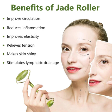 Gua Sha Massager Roller for Face Neck Eye Jade Store Scraper Roller Massage  Lifting Body Slimming Guasha Skin Beauty Care Tools