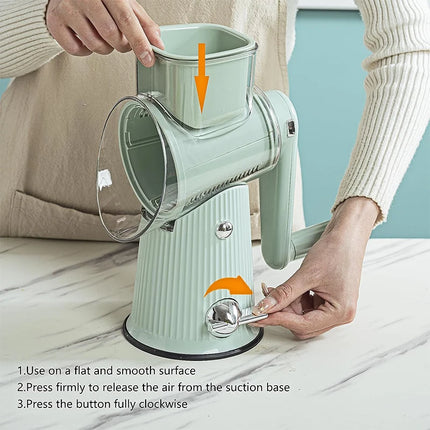 5 in 1 Rotary Grater Hand Crank Cheese Grater Vegetable Slicer Kitchen Mandoline Vegetable Slicer Shredder For Carrot Potato