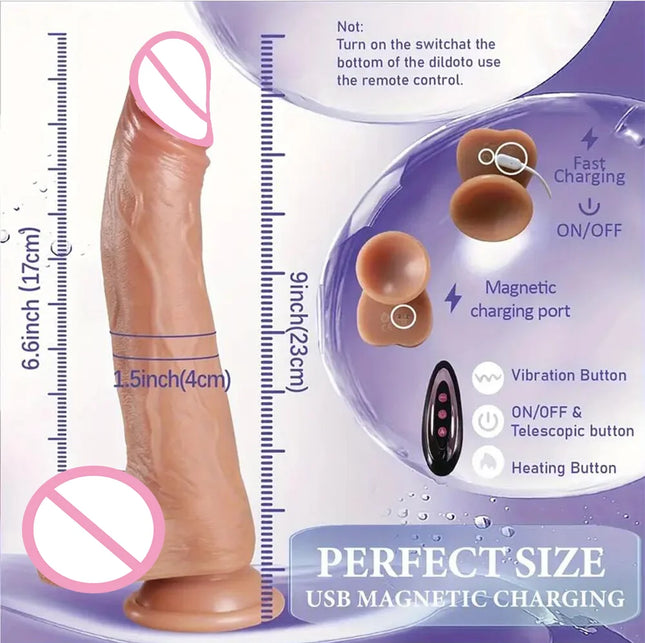Wearable Realistic Dildo Vibrator Thrusting Penis Penetration Anal Vibration Adult Dildos Anal Sex Toy for Women Vibrators 18