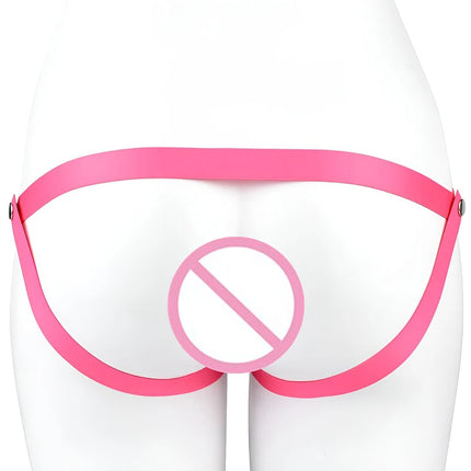Pink Male Penis Ring Chastity Cage Auxiliary Belt Anti-off Device Elastic Belt Adjustable Underwear Rope Scrotum Ring Sex ToyHot