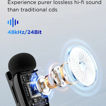 Boya mini Wireless Lavalier Microphone for iPhone Android Smartphone PC Computer , Vlogging TikTok YouTube Content Creators