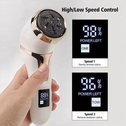 Electric Foot Callus Remover Exfoliator IPX6 Waterproof Fast Charging Foot Grinder LCD Display Dead Skin Scrubber Pedicure Tool