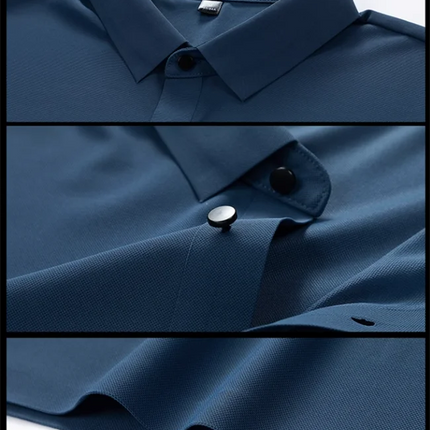 Summer New Men's Short Sleeve Ice Silk POLO Shirt Fashion Simple Men's Business Casual Pullover Large Size 5XL