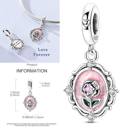 New 925 Sterling Silver Charms Beads Sunflower Flower Daisy Original Charm Pendant Fit Charm Bracelets DIY Jewelry Birthday Gift