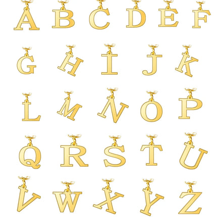 Cazador A-Z Initial Letter Box Chain Necklace for Men Stainless Steel Alphabet Pendant Punk Jewelry Valentine's Day Gift 2026