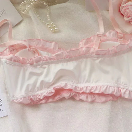 Sanrio new Cinnamoroll Kuromi Japanese kawaii girl underwear set cute loli student no steel ring bra tube top peripheral
