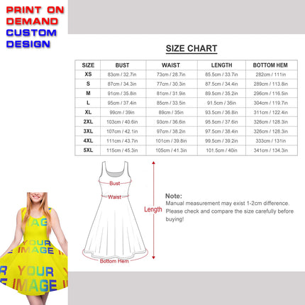 Custom Dress Print On Demand Party Sexy Girls Cartoon Image Design Women Uniforms Matching Clothes Customized DIY Dropshipping