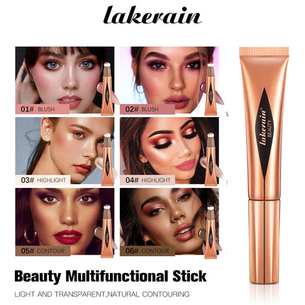 Multi-use Stick Bronzer Blusher Beauty Highlighter Blush Liquid Face Bronzer Natural Contouring Wand Stick Applicator Makeup