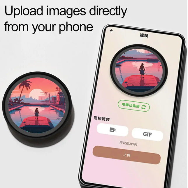 Electronic Display Badge Bar Bluetooth Smart Cyber Badge 1.85 Inch HD Touch Screen Images, Gifs Text Short Videos Display