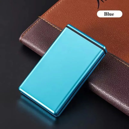 Thin Cigarette Case 20pcs Pack Ultra-thin Lightweight Cigarette Storage Box Aluminum Alloy Cigarette Case Automatically Pops Out
