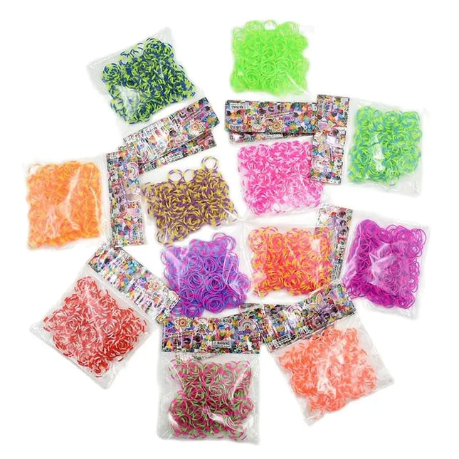 New Loom Rubber Bands Bracelet for Kids or Hair Rubber Loom Bands Make Woven Bracelet DIY Craft Toys Christmas Gift