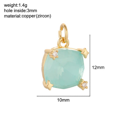 Bohemian Natural Stone Bead Charms For Jewelry Making Supplies Blue Green Stone Zircon Dijes Diy Earrings Bracelet Necklace