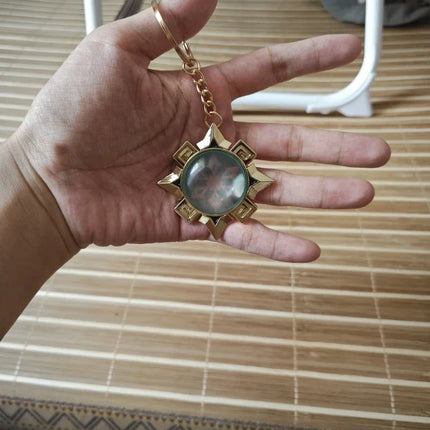 Game Impact Fontaine Sumeru Wanderer Light Pervious Key Chain 7 Element Eye Of Original God Cosplay Toy KeyRing