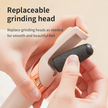 Portable Electric Foot Grinder for Dry Coarse Skin Removal on Heels，with 2 Sanding Headsfor Personal Hygiene And Beauty Tool