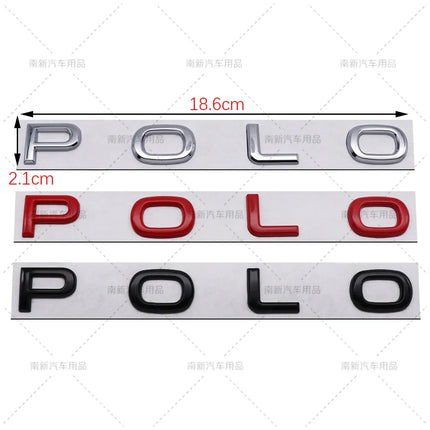 3D Metal Rear Trunk Sticker Car Styling Auto Body Side Fender Badge For Volkswagen VW Polo Letters Emblem Logo Decal Accessories