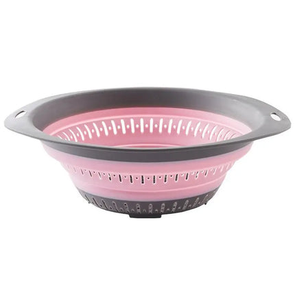 Silicone Folding Washing Drain Basket Fruit Vegetable Washing Strainer Multi-use  Kitchen Storage Basket Collapsible Organzier