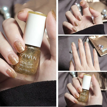 Glossy 8ml Nail Polish No-bake False Nail Nail Art Manicure Quick Dry Tearable Nail Art Oily Mood Nail Polish Woman
