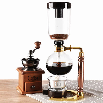 3/5Cups Syphon Pots High Quality Coffee Kettle Pot Set Filter Syphon Coffee Maker Tea Siphon Heat-Resistant Household Pot