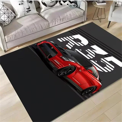Skyline R34 Rug Velvet Flannel Printed Floor Mat Car Design Decorative Carpet Living Room Home Decor