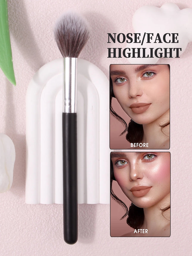 Professional Setting Makeup Brush, For Setting Powders & Highlighters, Soft Bristles For Precision Dusting, Helps Lock in Founda