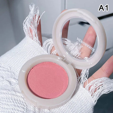 HERORANGE Monochrome Peach Face Blush Palette Mineral Pigment Cheek Blusher Powder Makeup Professional Contour Shadow Blusher