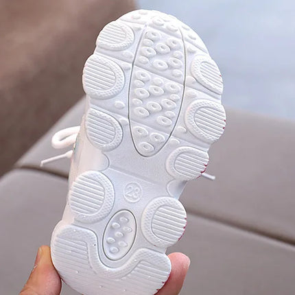 2022 Breathable Toddler Boy Sneakers Stretch Fabric Fashionable Baby Running Shoes Pink School Girl Sports Shoes Sneakers