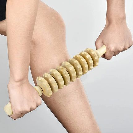 6 In 1 Wood Therapy Massage Tool Lymphatic Drainage Massager Anti Cellulite Fascia Massage Roller for Full Body Muscle relaxatio