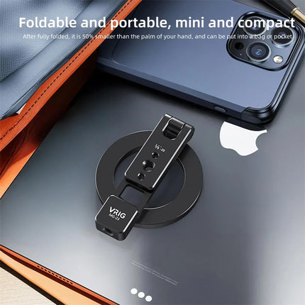 Magnetic Phone Holder Stand MagSafe Cold Shoe Tripod Mount w 1/4 Screw for iPhone Android Phone Desktop Live Streaming Vlog